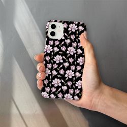 magnolia iphone 14 case floral iphone 14 pro max flower iphone 13 case iphone 13 pro max iphone 12 iphone 12 mini case