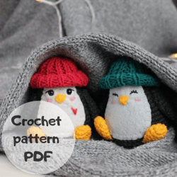 Crochet Pattern, Amigurumi Penguin, Amigurumi Pattern, Christmas Amigurumi PATTERN, Penguin Crochet , Christmas toys