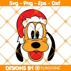 Pluto Santa Hat Svg, Pluto Svg, Disney Christmas Svg, Disney Pluto Svg, File for Cricut