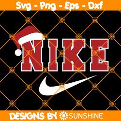 Nike Santa Hat Svg, Logo Christmas Svg, Santa Hat Svg, Logo Brand Svg, Gift for Christmas Svg, File for Cricut