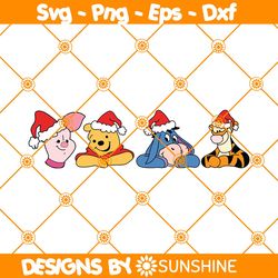 Pooh and Friends Christmas Svg, Christmas 2022 Svg, Winnie The Pooh Svg, Pooh Christmas Svg, Pooh Piglet Tigger Svg