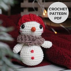 Snowman, crochet pattern toy, Crochet pattern for Snowman christmas toy, Amigurumi Crochet, PDF English amigurumi