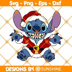 Santa Stitch Svg, Disney Christmas Svg, Stitch Disney Svg, Merry Christmas Svg, File for Cricut