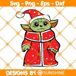 Baby Yoda Santa Christmas Svg,yoda Santa Svg, Disney Christmas Svg, Christmas Svg, File For Cricut