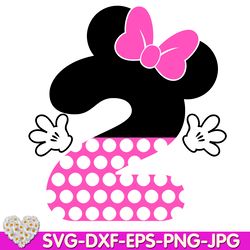 Mouse Number Two Cute mouse Birthday Oh Toodles Girls number one digital design Cricut svg dxf eps png ipg pdf cut file