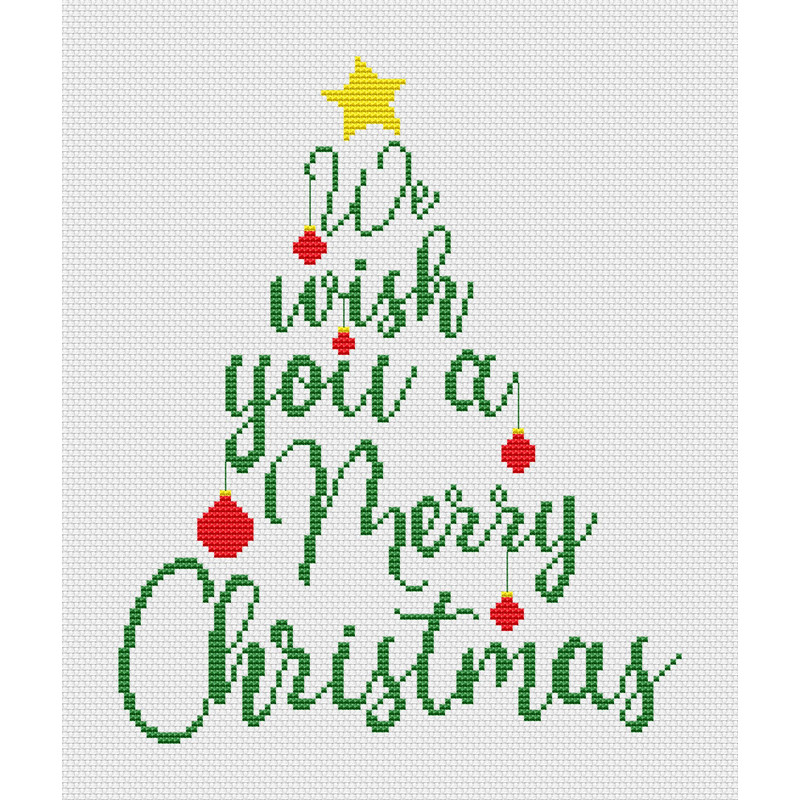 christmas tree cross stitch chart
