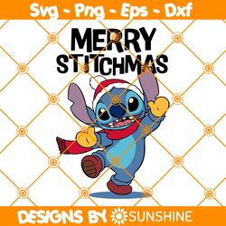 Merry Stitchmas SVG PNG, Stitch Christmas Svg, Disney Christmas Svg, Lilo And Stitch Svg, File for Cricut