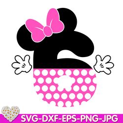 Mouse Number six mouse Birthday Oh Toodles Girls number sixth digital design Cricut svg dxf eps png ipg pdf cut file
