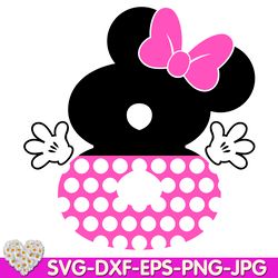 Mouse Number eight mouse Birthday Girls number eighth minnie digital design Cricut svg dxf eps png ipg pdf cut file
