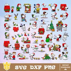 Snoopy Christmas SVG, Snoopy Peanuts SVG, Woodstock SVG, Peanuts SVG, Charlie Brown SVG, Snoopy SVG, Digital Download