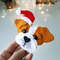 Christmas bulldog felt pattern , Santa dog tree ornament.jpg