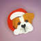 Christmas bulldog felt pattern , Santa dog tree ornaments.jpg