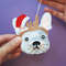 Bulldog Christmas ornament felt pattern, svg files cricut Christmas.jpg