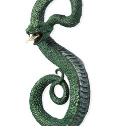 Art light, Unique green serpent wall sconce decoration, Slytherin snake lamp wall decor, Magical Wizard Interior Gift