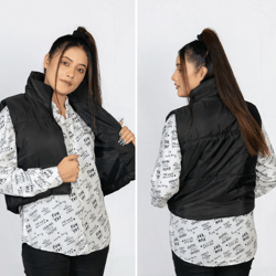 Quilted Jacket Short Body Black