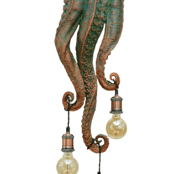 Octopus, Antique copper gold Tentacle, Cthulhu mythos Fantasy Gift Idea, Steampunk vintage designer octopus chandelier,
