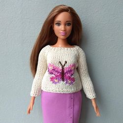 Barbie curvy clothes butterfly sweater
