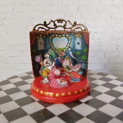Miniature puppet theater in the style of Alice.Dollhouse miniature.