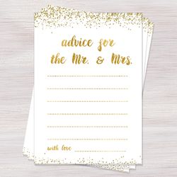 Advice For The New Mr And Mrs Printable Card, Wedding Advice Card, Printable Advice For The Newlyweds,  Couples Shower