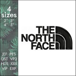 The North Face Embroidery Design, logo designs, 4 sizes