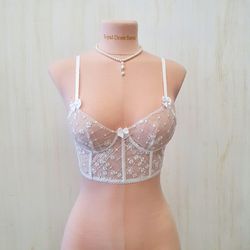 75c(34c)-instant download pdf lingerie sewing pattern bra pattern wedding bustier pattern lingerie pattern lace lingerie