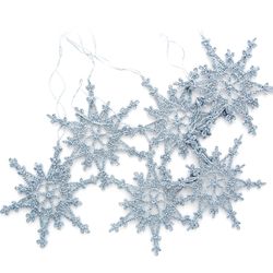 Snowflake Christmas Crochet Pattern Ornament. PDF file digital download.