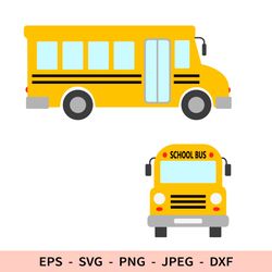 School Bus Svg Yellow Bus File for Cricut Kids Dxf Sublimation