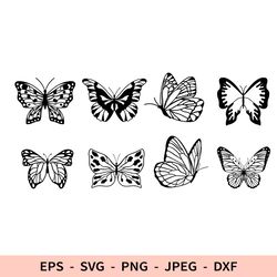 Butterfly Svg Outline Moth File for Cricut Dxf Laser Set