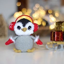 Crochet penguin PATTERN amigurumi toy, Christmas home decor, DIY easy pdf tutorial, cute baby gift
