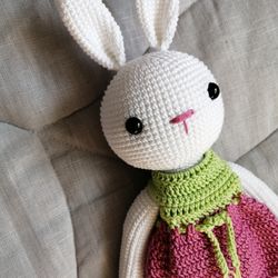 Plush doll Bunny in dress | Personalised crochet toy