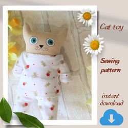Cat toy pattern – Stuffed animal pattern - soft toy sewing pattern - Christmas gift idea