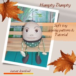 humpty dumpty sewing pattern and tutorial – toy sewing pattern and tutorial - christmas gift idea