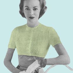 vintage knitting pattern 164 chic bolero women