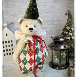 Christmas teddy bear-teddy-cute bear-Christmas gift-handmade bear-collection teddy bear