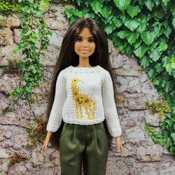 Barbie doll clothes giraffe sweater