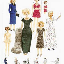 Vogue 756 PDF Vintage 1960s Sewing Barbie 11 1/2 inches