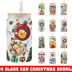 Cartoon Christmas Tumbler Libbey Can Glass 16oz Png, Christmas Coffee Png, Cartoons Christmas Coffee PNG, Tumbler Wrap