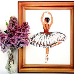 Picture Ballerina, Ballet Dancer Birthday Gifts, Ballet Teacher Graduation Gift, Girls Room Decor, Ballerina Framed Art