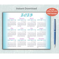 Printable Calendar, Printable Calendar 2023, Printable Planner, 4