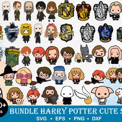 harry potter cute bundle svg, harry potter clipart, instant download