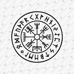 viking compass vegvisir rune viking amulet nordic icelandic svg cut file