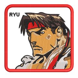embroidery pattern street fighter ryu patch pattern