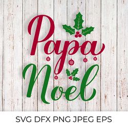papa noel calligraphy hand lettering. santa claus in spanish svg cut file