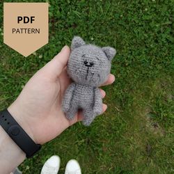 Amigurumi Cat Crochet Pattern. Miniature cat Crochet pattern. Mini stuffed kitty pattern