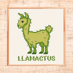 llama cross stitch pattern cactus cross stitch modern embroidery funny cross stitch cactus lover xstitch funny