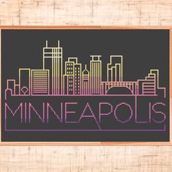 minneapolis cross stitch pattern pdf easy cross stitch modern cross stitch city cross stitch skyline instant download