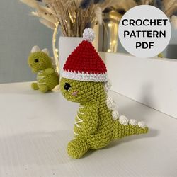 Crochet Dinosaur Pattern - Amigurumi PDF, PDF dinosaur Dino crochet pattern.  amigurumi, animal crochet pattern
