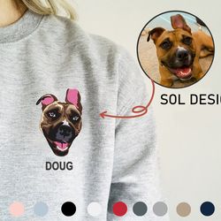Custom Dog and Cat Embroidered Sweatshirt, Embroidery Sweatshirt, Custom Embroidery, Embroidery shirt, Pet Embroidery