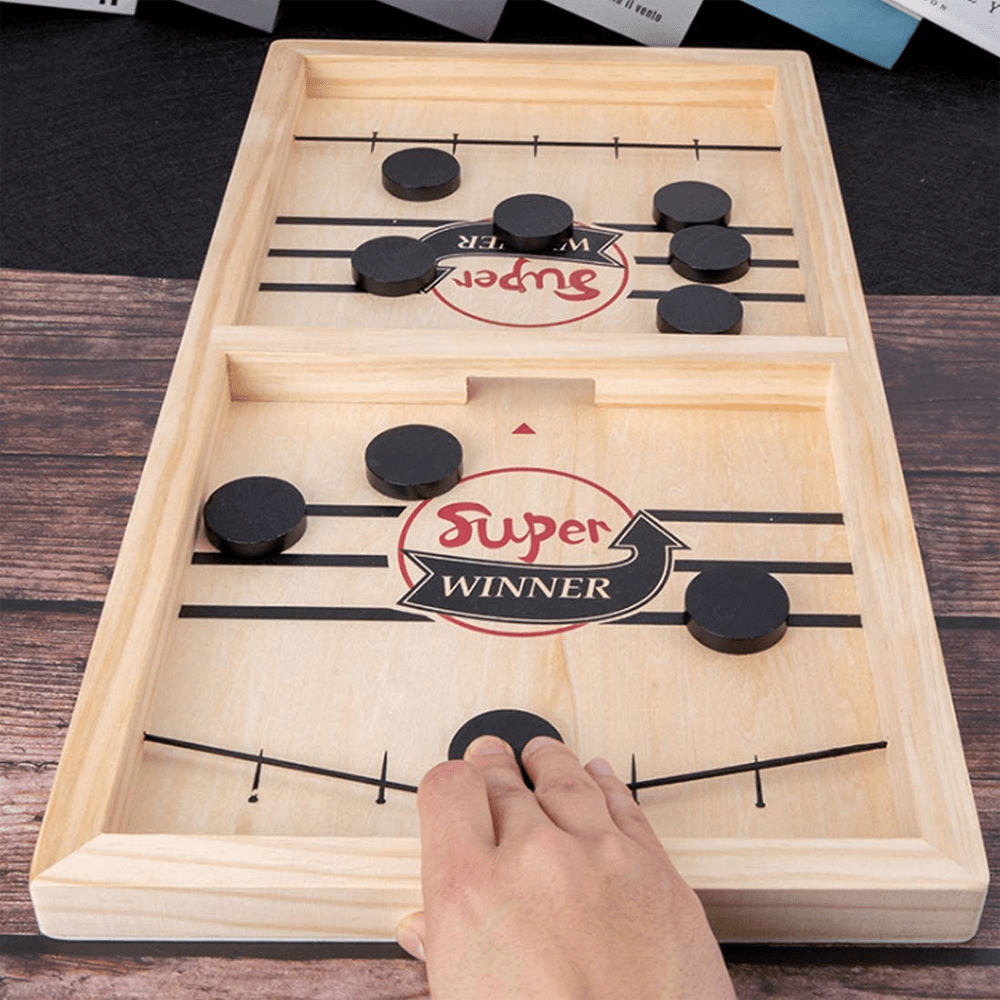 Wooden Slingshot Puck Game For Kids & Adults 1