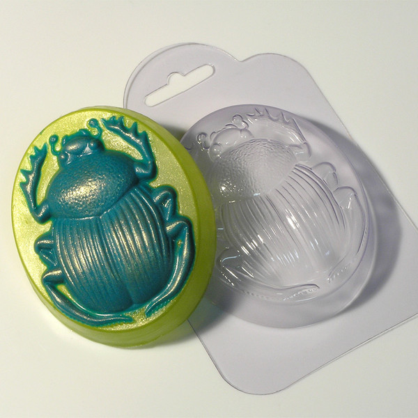 Scarab soap and plastic mold